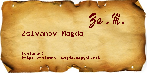 Zsivanov Magda névjegykártya